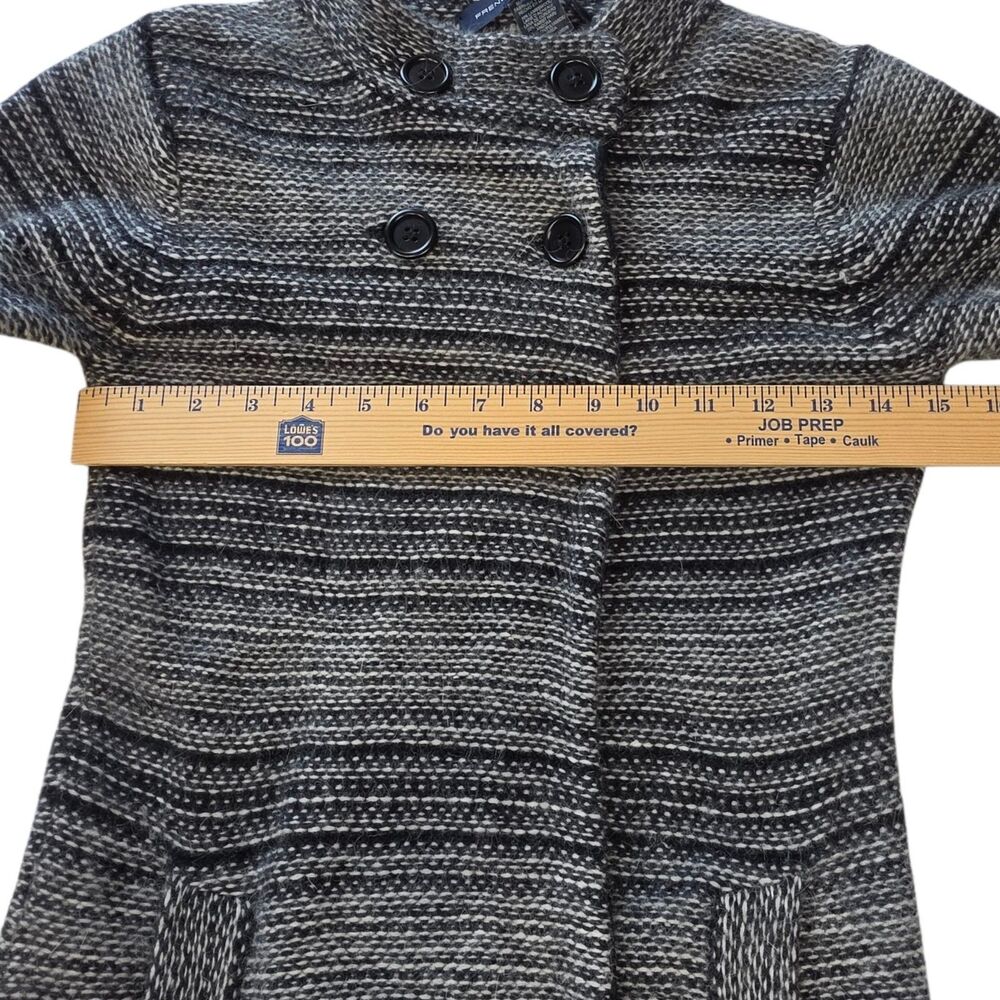 VTG French Connection Sweater Coat Medium Lambswool Angora Knit Cardigan Y2K - Picture 9 of 11